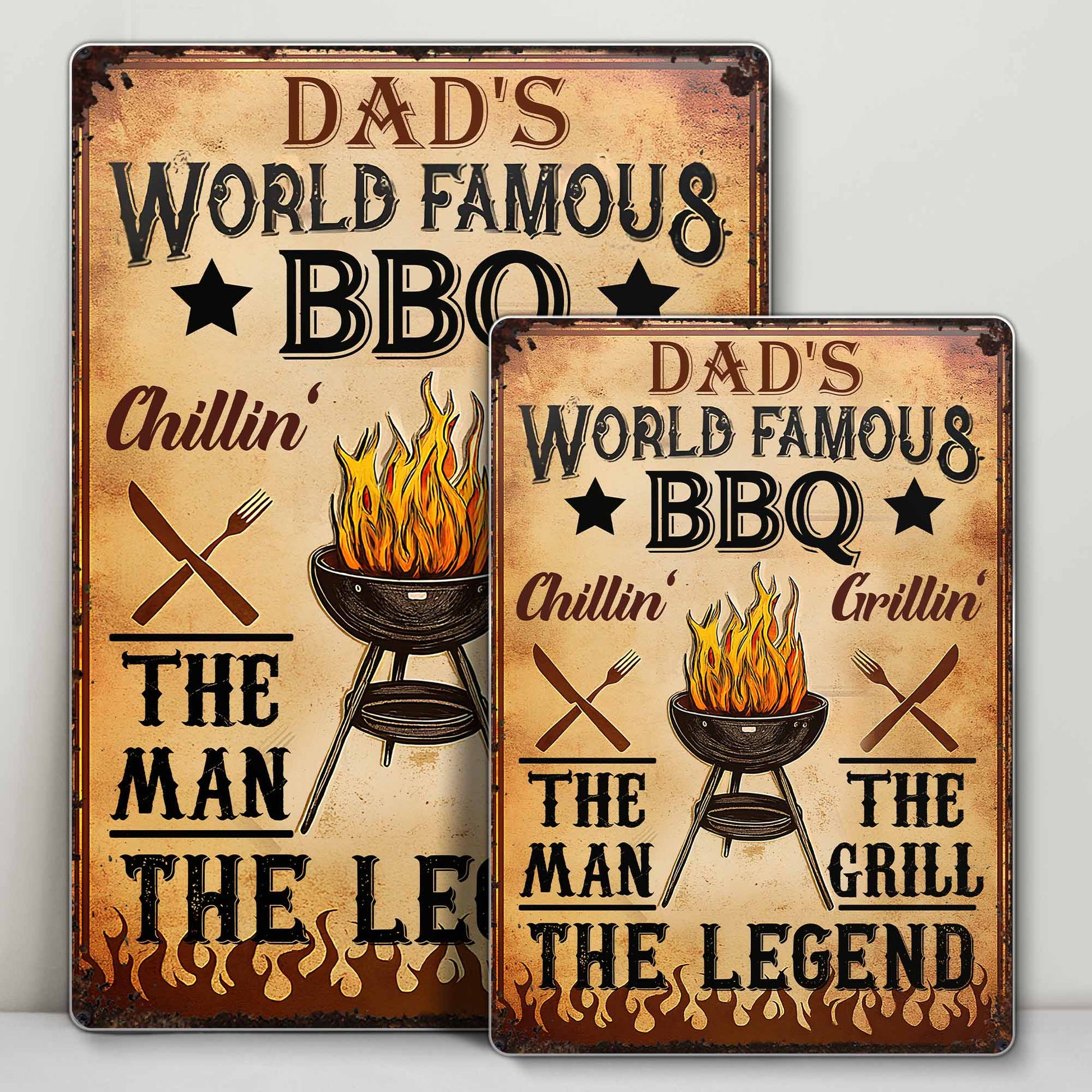 Dad's World Famous BBQ The Man The Grill The Legend