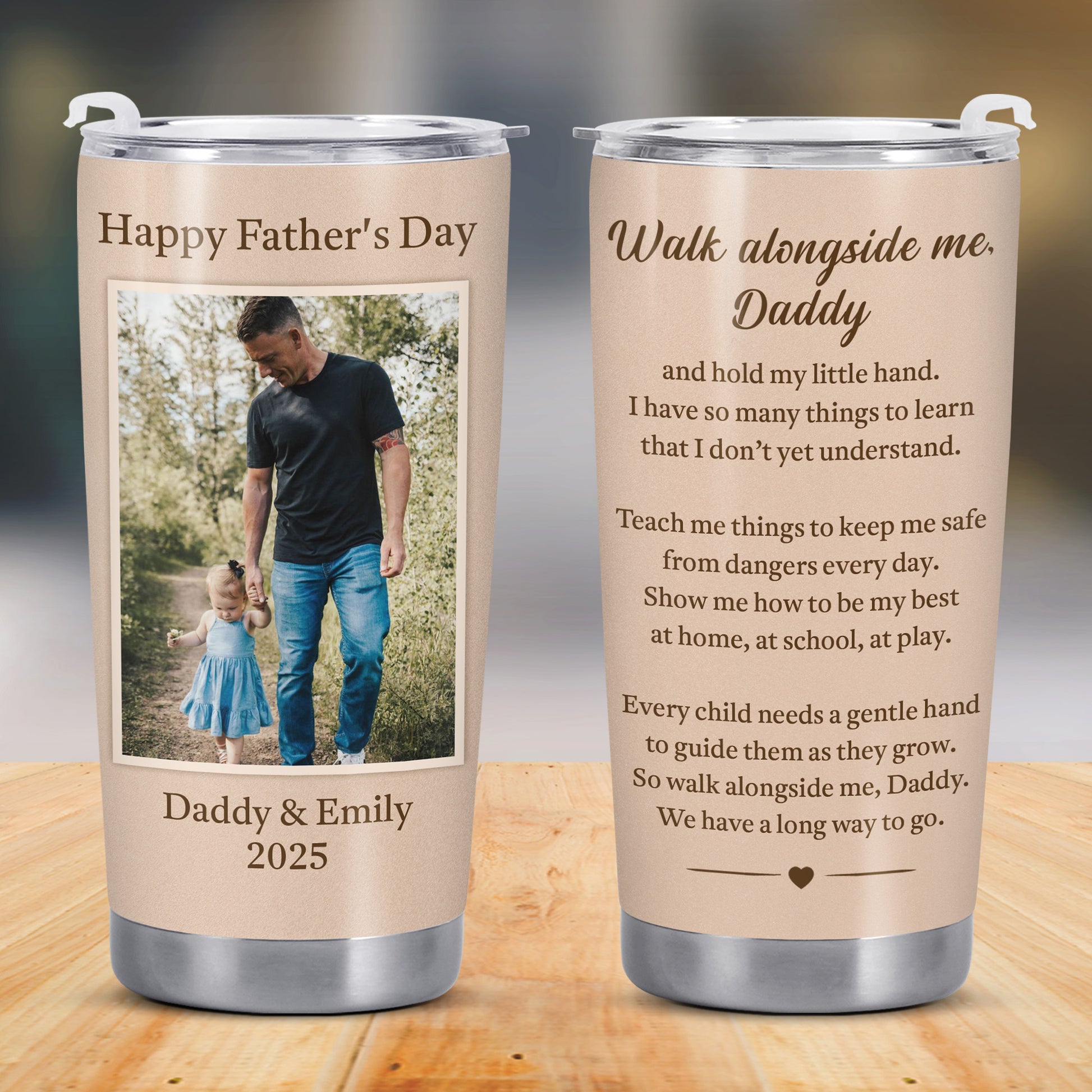 Walk Alongside Me Daddy, Father And Child, Heart