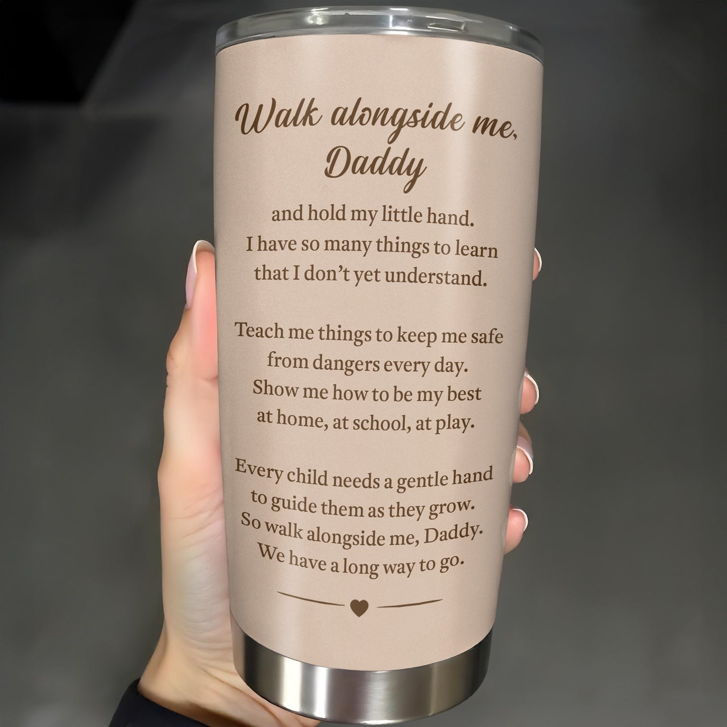 Walk Alongside Me Daddy, Father And Child, Heart