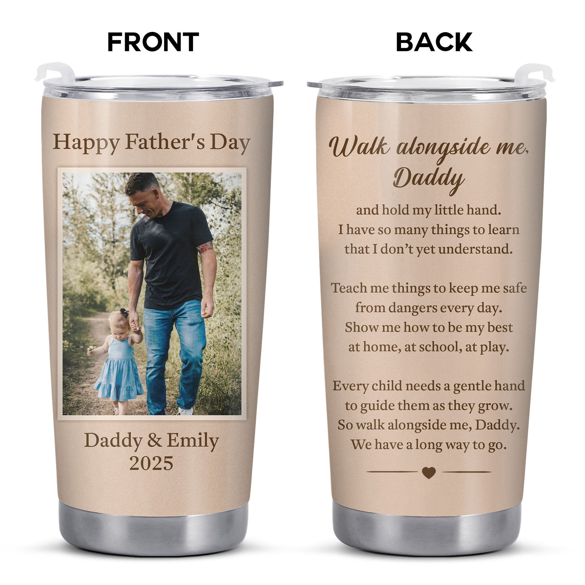 Walk Alongside Me Daddy, Father And Child, Heart