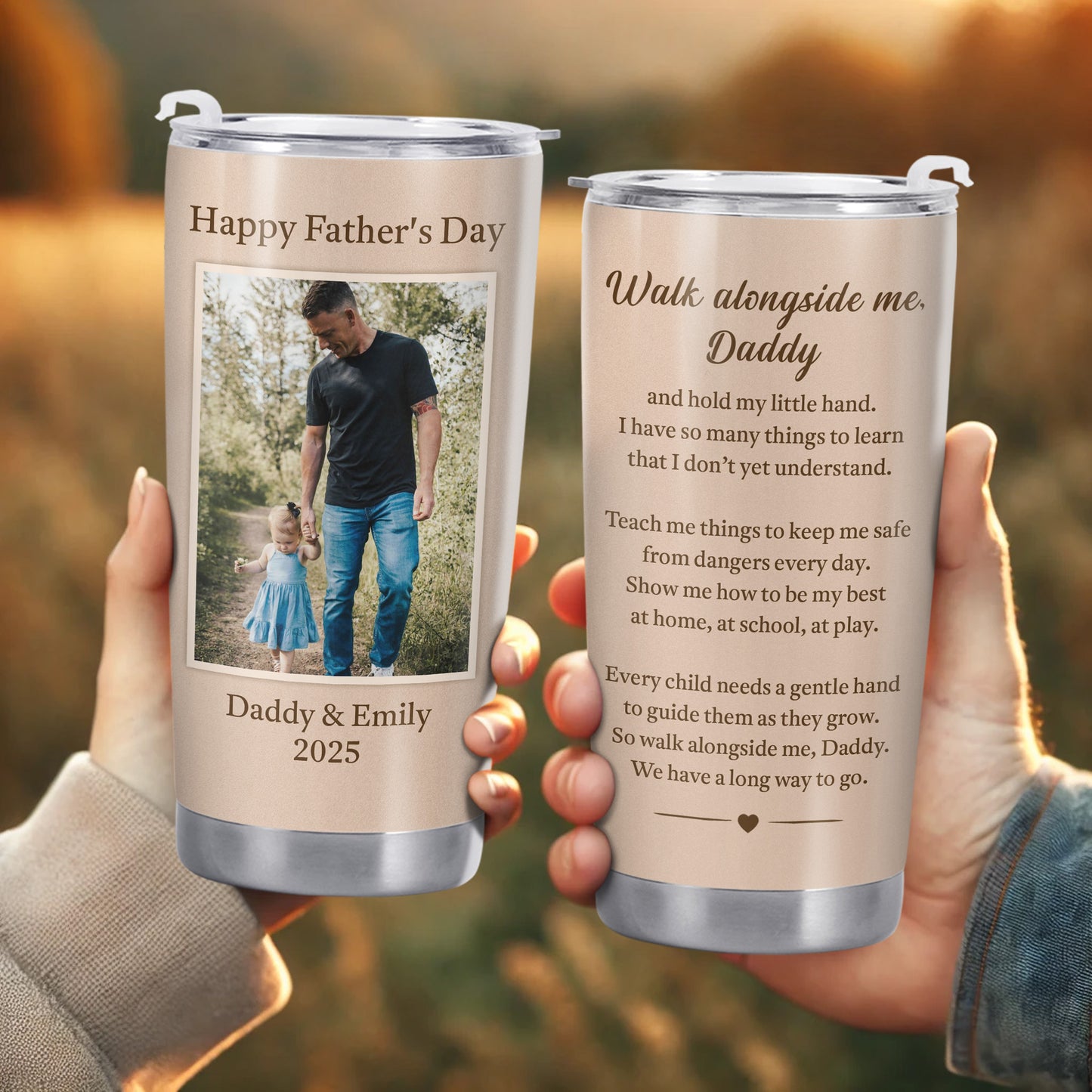 Walk Alongside Me Daddy, Father And Child, Heart