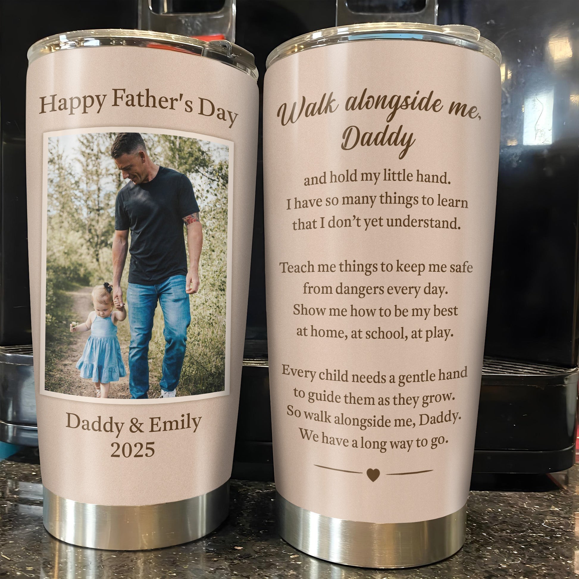 Walk Alongside Me Daddy, Father And Child, Heart