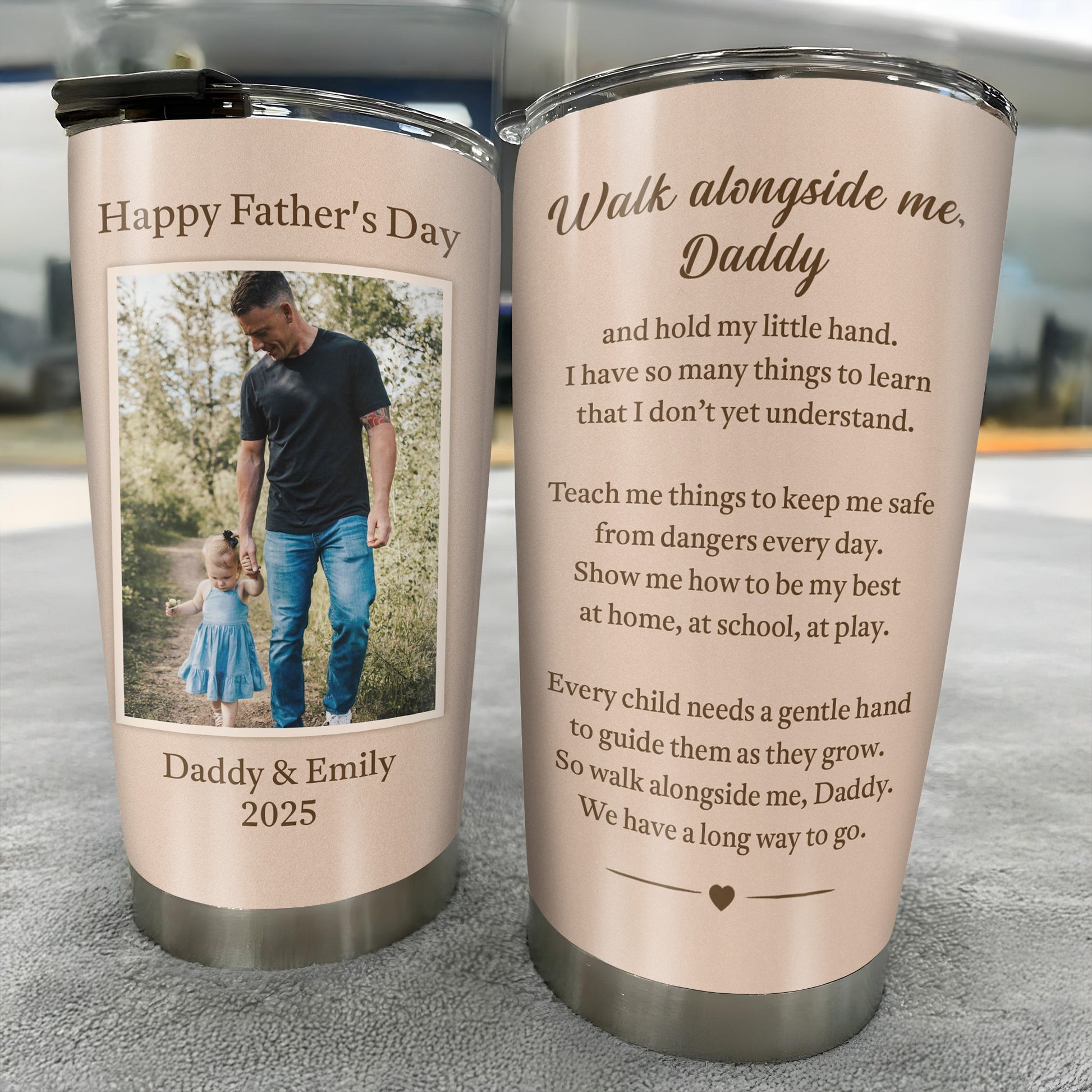 Walk Alongside Me Daddy, Father And Child, Heart