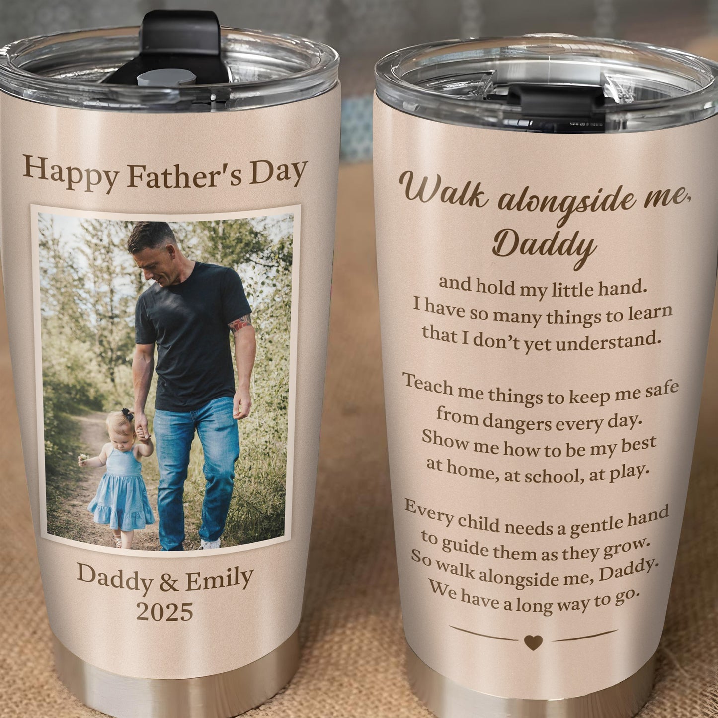 Walk Alongside Me Daddy, Father And Child, Heart