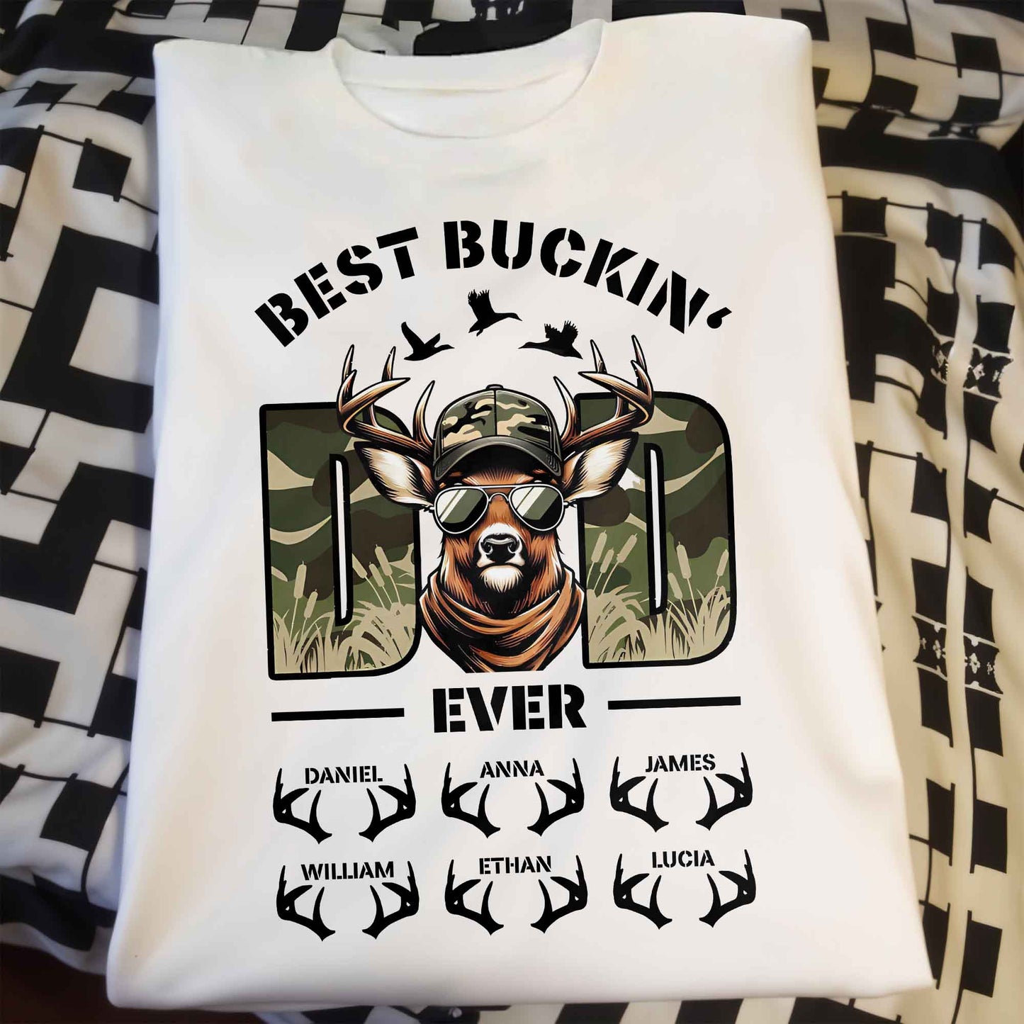 Best Buckin' Ever, Deer With Sunglasses And Antlers