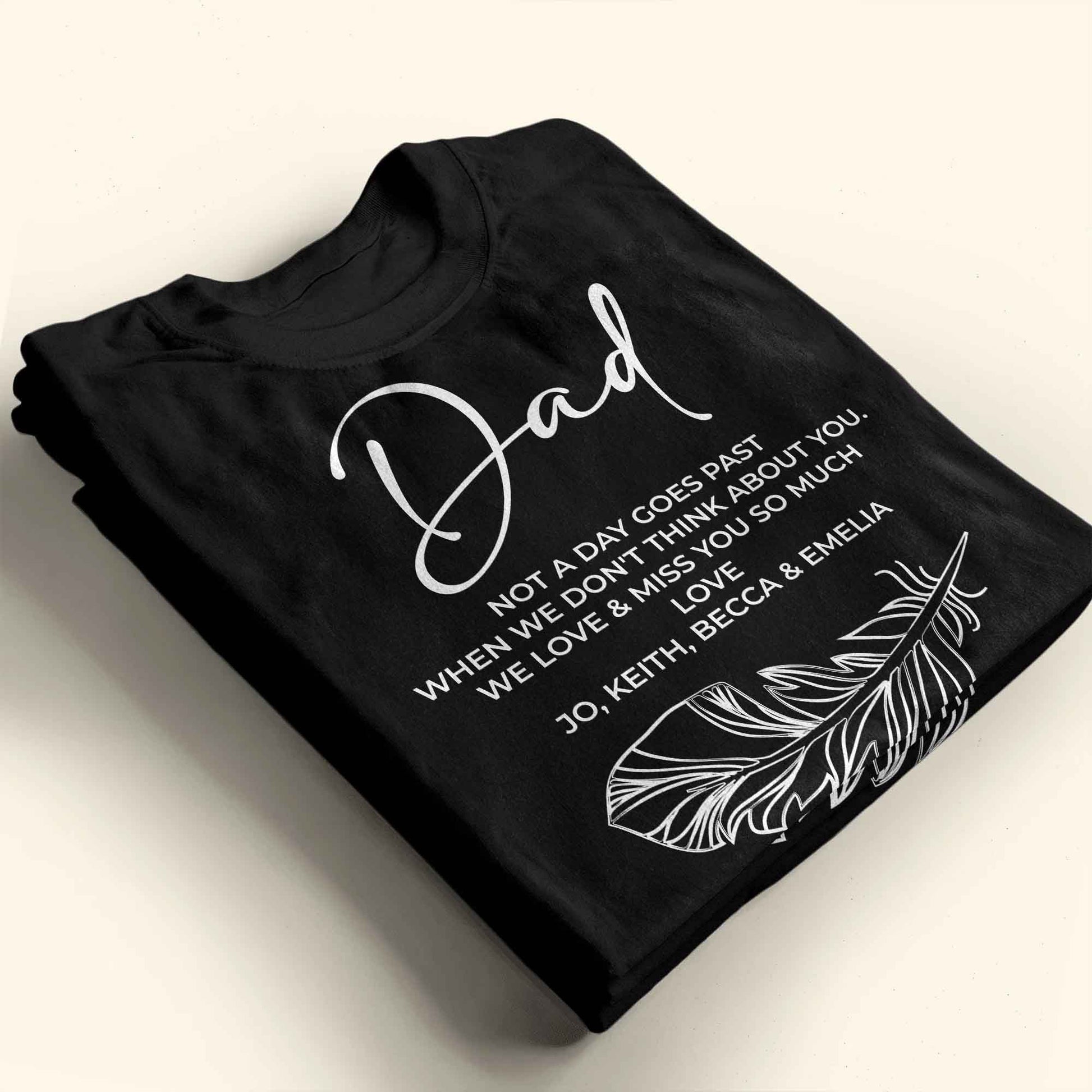 Dad, Not A Day Goes Past When We Don't Think About You, Feather