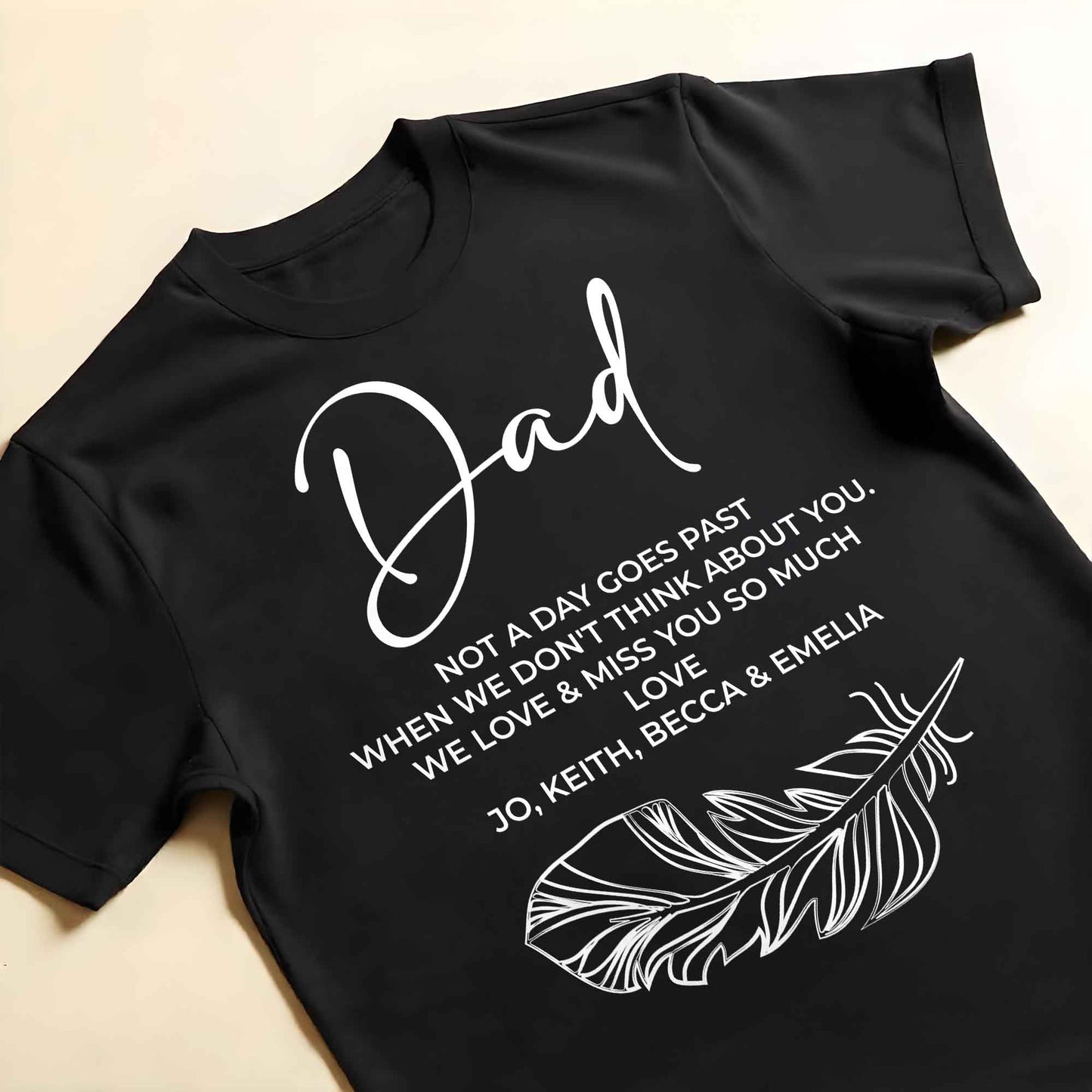 Dad, Not A Day Goes Past When We Don't Think About You, Feather