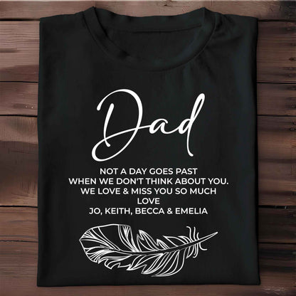 Dad, Not A Day Goes Past When We Don't Think About You, Feather