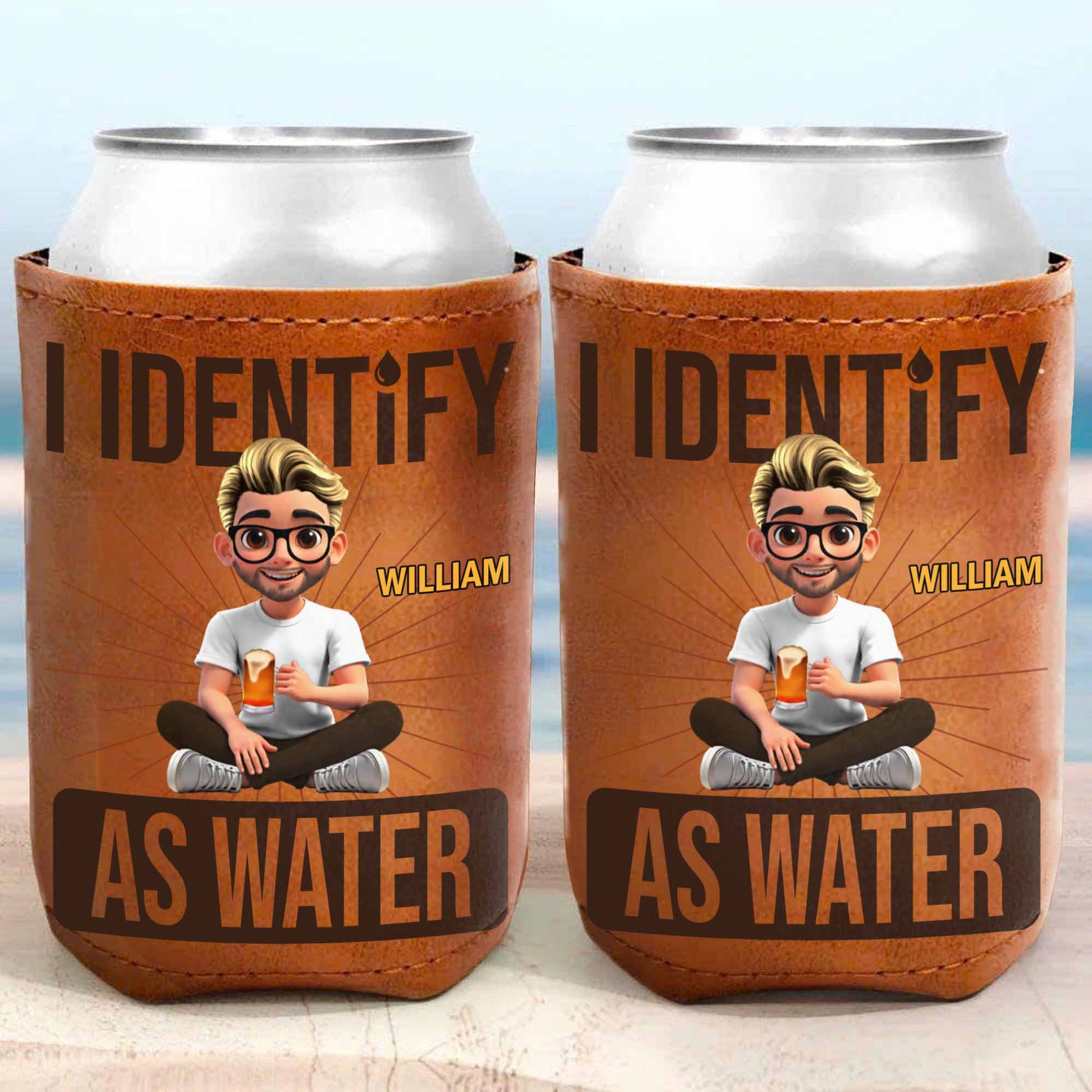 I Identify As Water With Cartoon Person