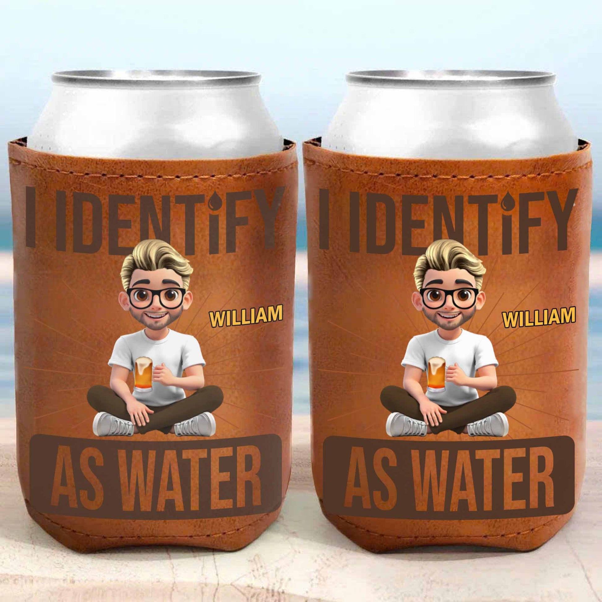I Identify As Water With Cartoon Person