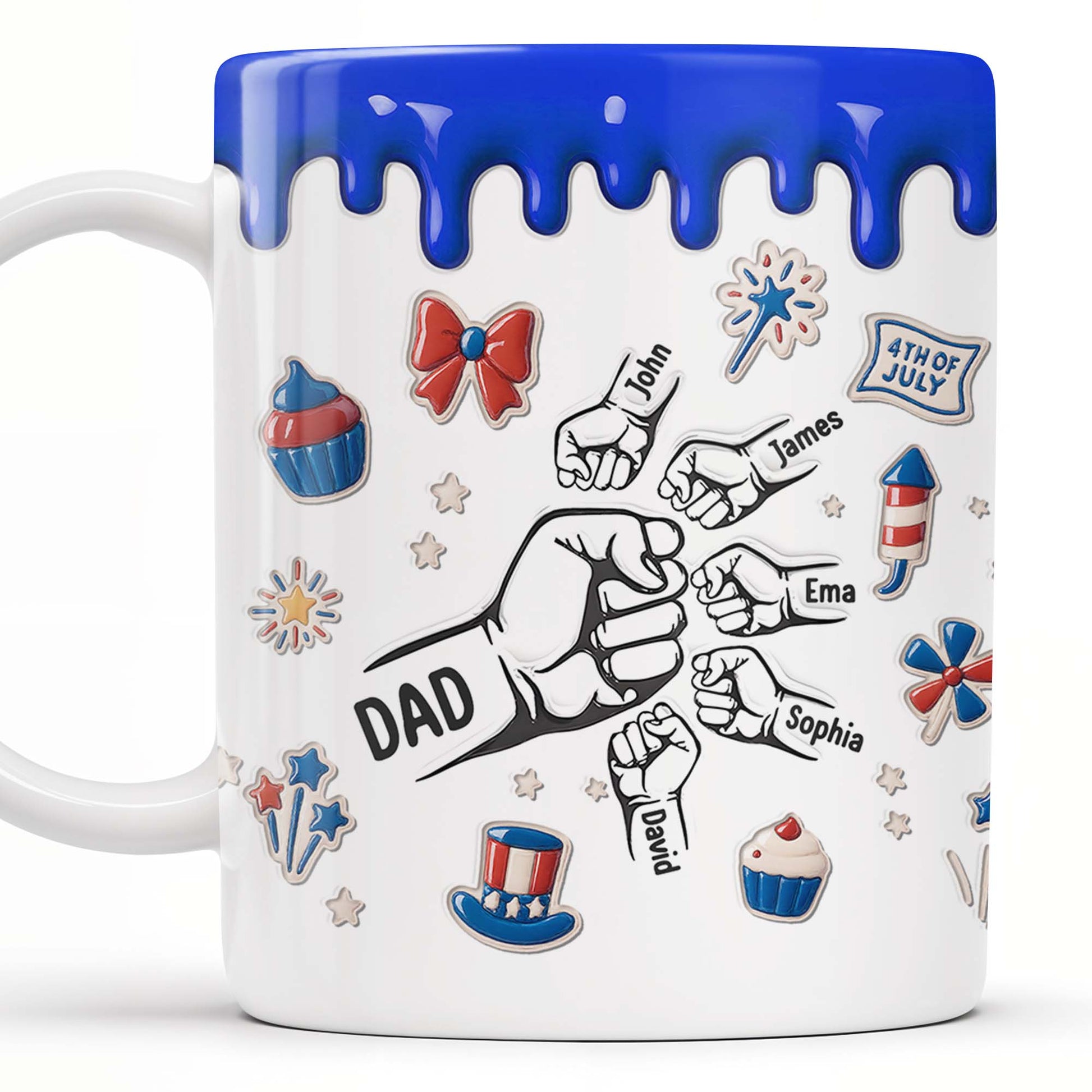 Father, You May Hold Our Hands For A While But Hold Our Hearts Forever, American Flag Balloon, Top Hat