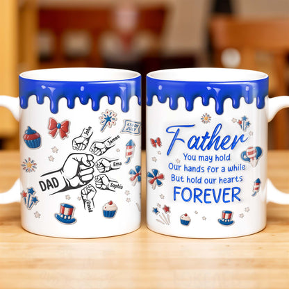 Father, You May Hold Our Hands For A While But Hold Our Hearts Forever, American Flag Balloon, Top Hat