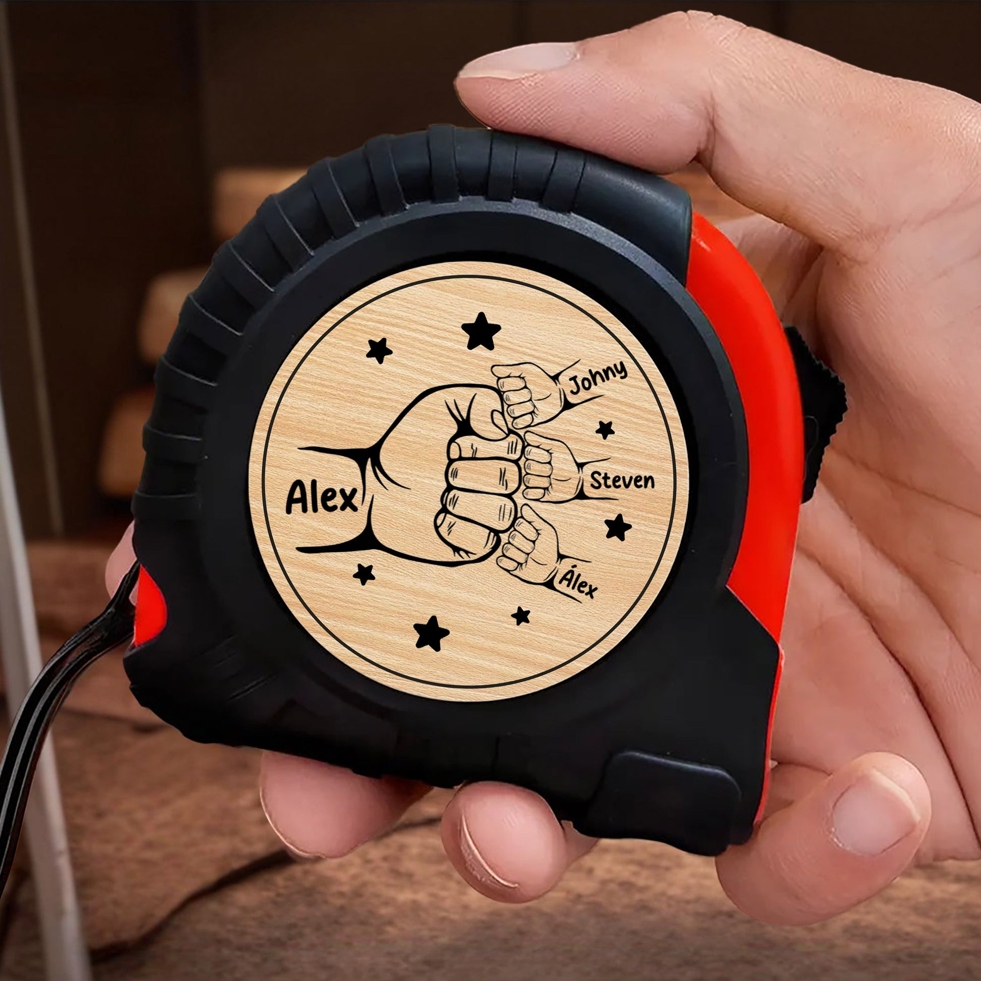 Celebrate The Strength Of Friendship With A Custom Engraved Design, Clasped Hands and Stars