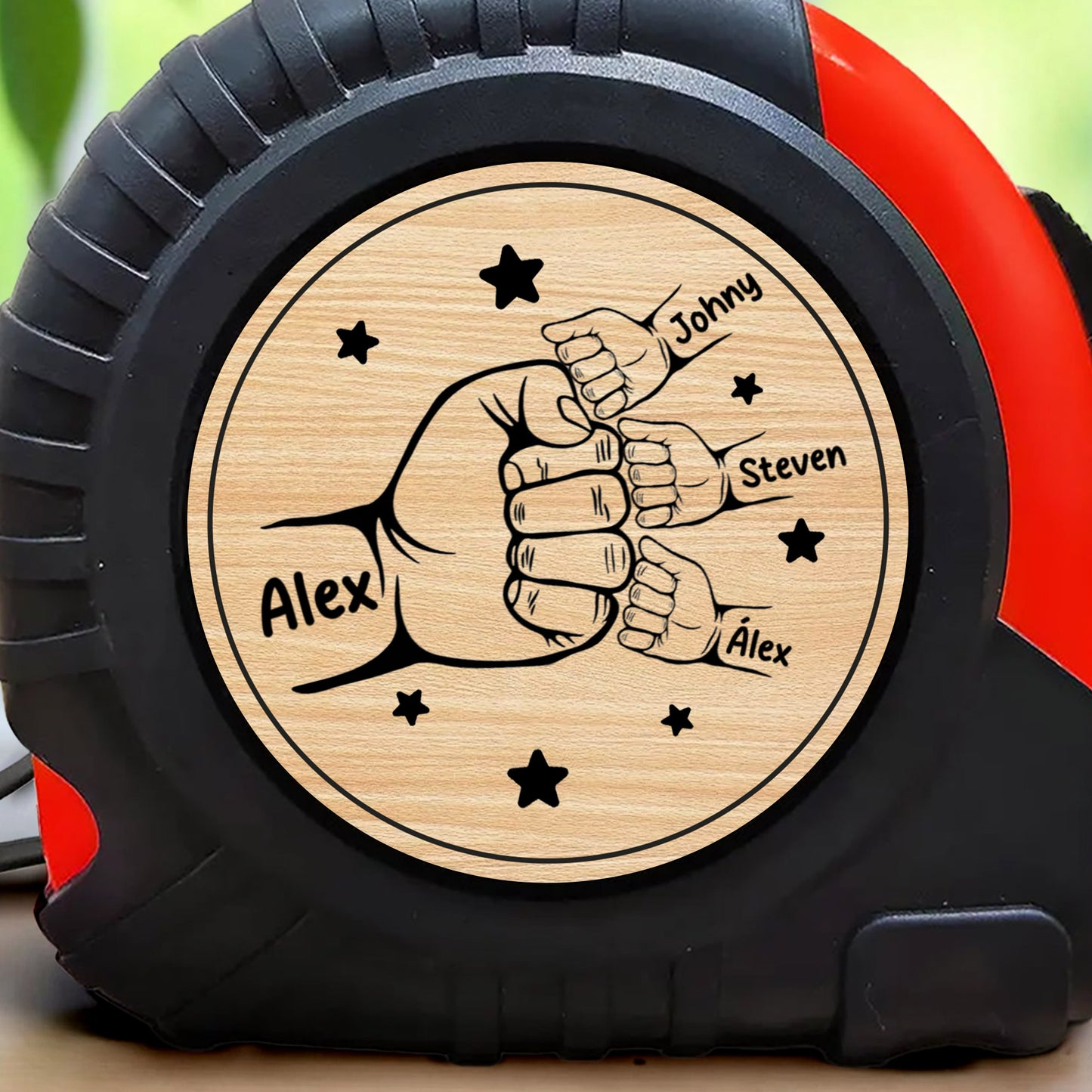 Celebrate The Strength Of Friendship With A Custom Engraved Design, Clasped Hands and Stars