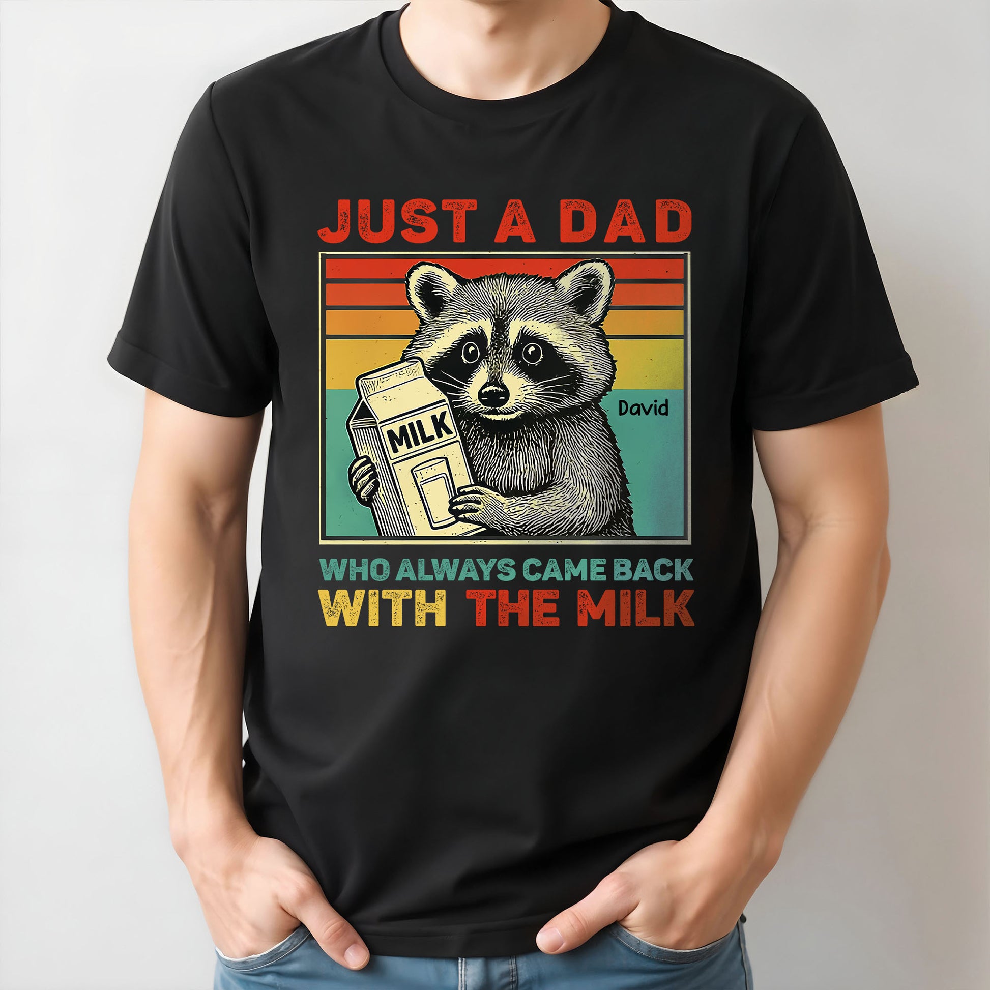 Just A Dad Who Always Came Back With The Milk, Raccoon and Milk Carton