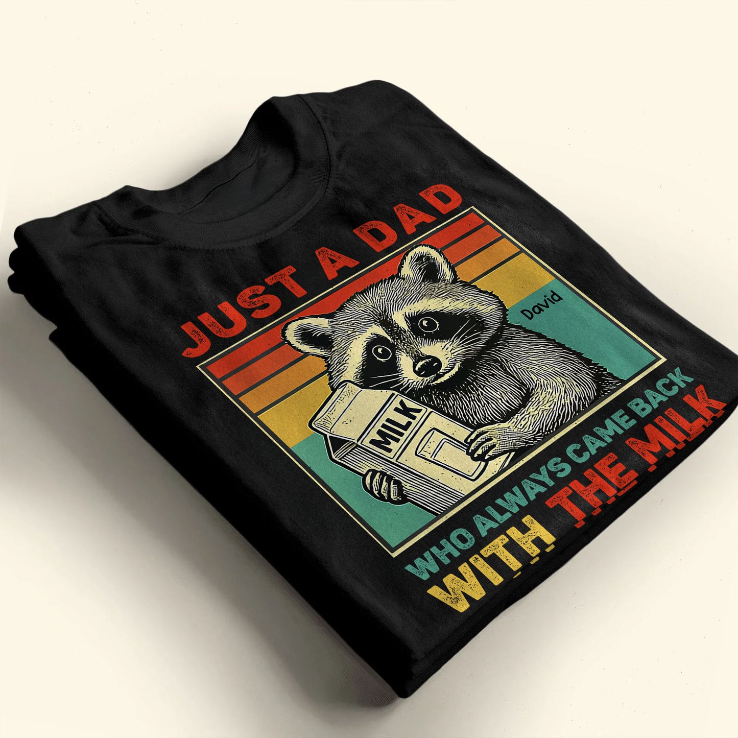 Just A Dad Who Always Came Back With The Milk, Raccoon and Milk Carton