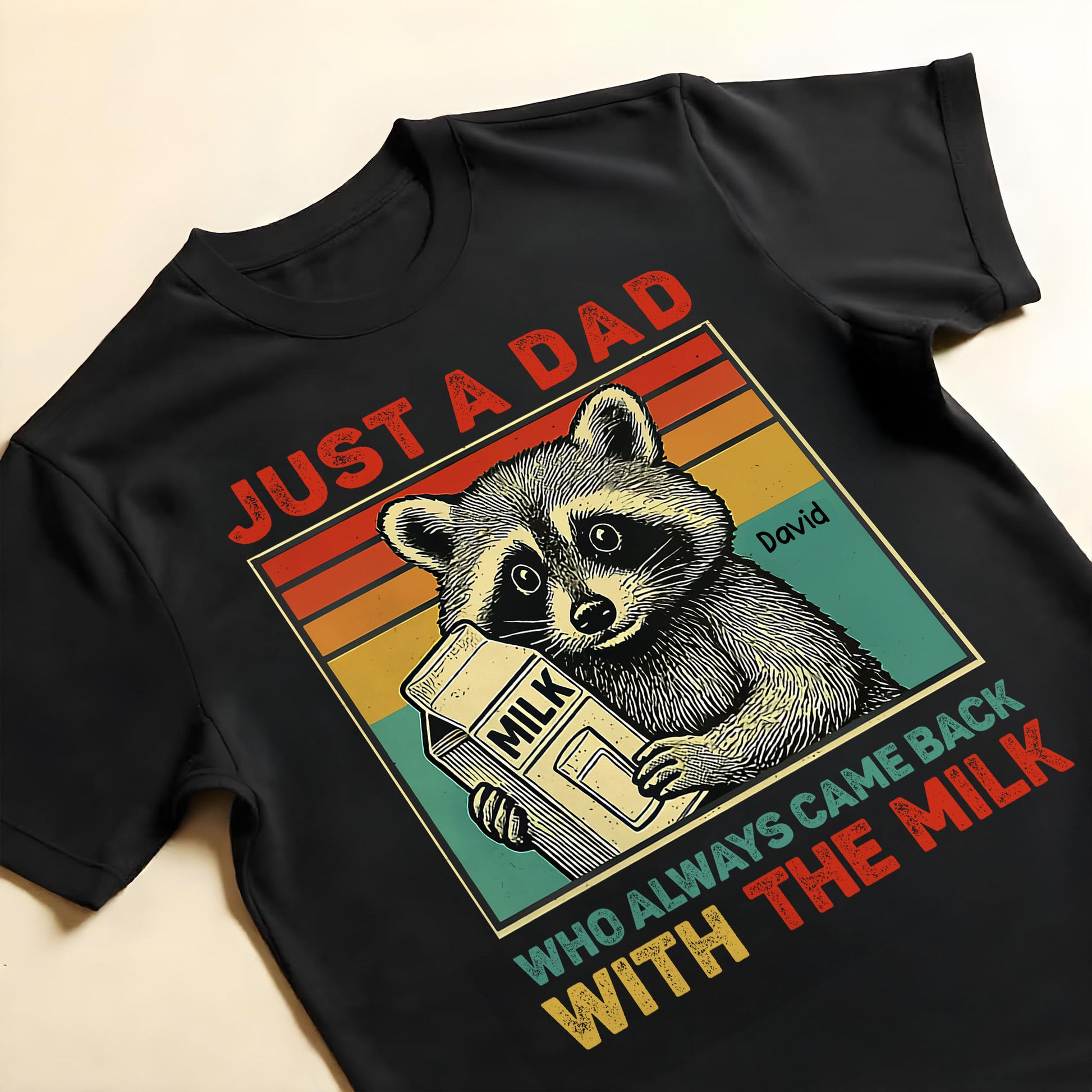 Just A Dad Who Always Came Back With The Milk, Raccoon and Milk Carton