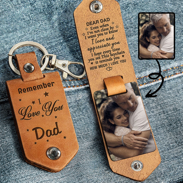 Dear Dad, Even When I'm Not Close By, I Want You to Know I Love You, Stars and Leather Keychain