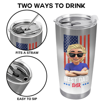 You Are A Really, Really Great Dad, American Flag And Cartoon Character