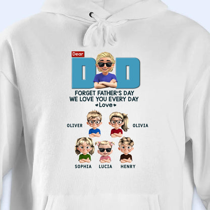 Dear Dad, Forget Father's Day We Love You Every Day, Cartoon Characters