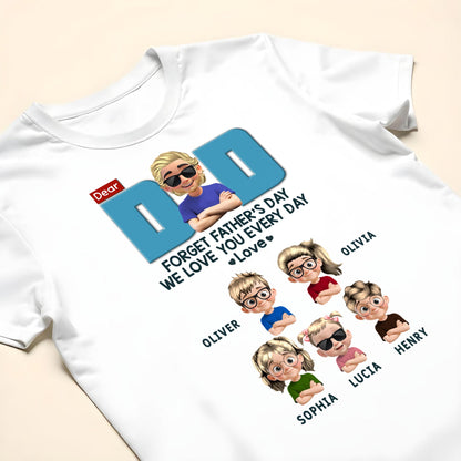 Dear Dad, Forget Father's Day We Love You Every Day, Cartoon Characters