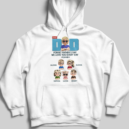 Dear Dad, Forget Father's Day We Love You Every Day, Cartoon Characters