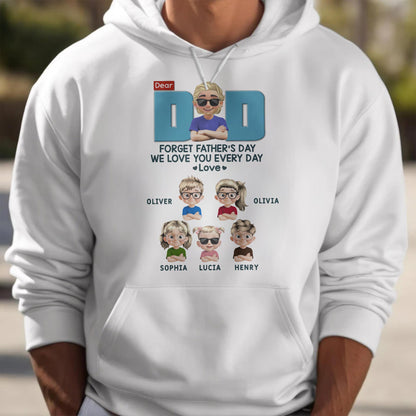 Dear Dad, Forget Father's Day We Love You Every Day, Cartoon Characters