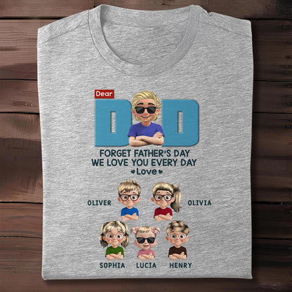 Dear Dad, Forget Father's Day We Love You Every Day, Cartoon Characters
