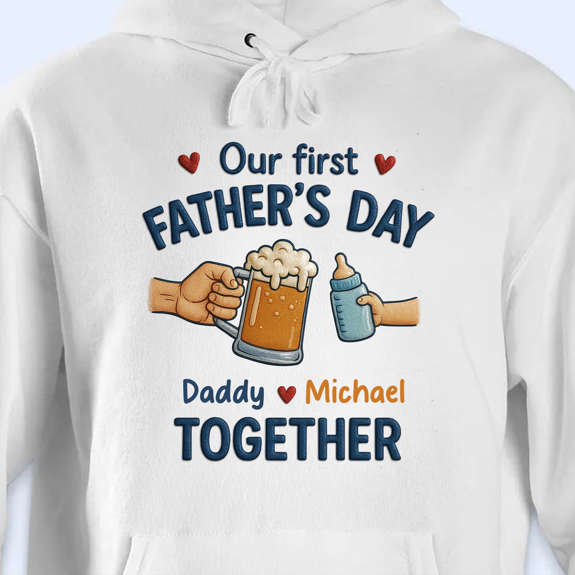 Our First Father's Day Daddy And Baby First Father's Day Beer Mug and Baby Bottle