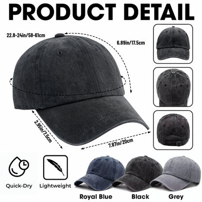 Vintage Aged To Perfection Limited Edition - Personalized Custom Washed Denim Cap - DAD118_WDCAP