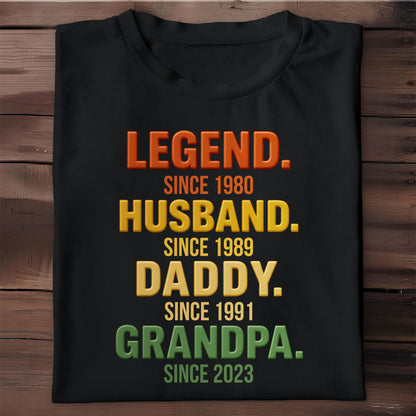 Legend, Husband, Daddy, Grandpa Custom T-Shirt