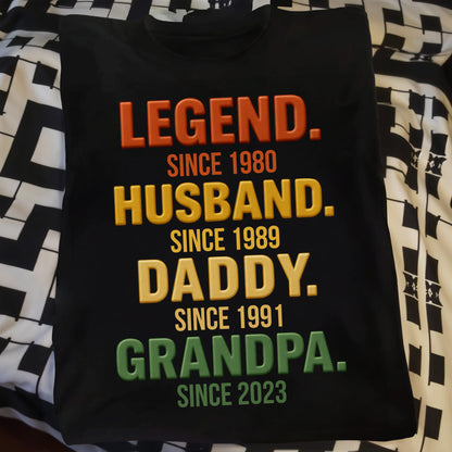 Legend, Husband, Daddy, Grandpa Custom T-Shirt