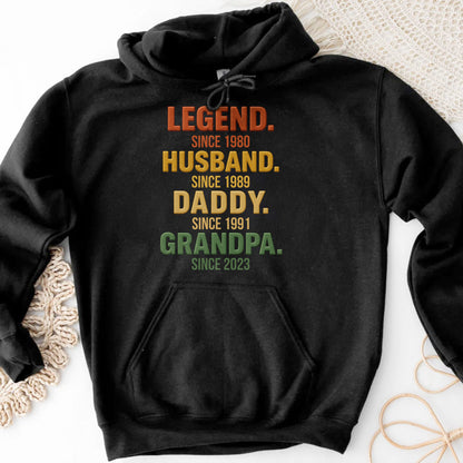 Legend, Husband, Daddy, Grandpa Custom T-Shirt
