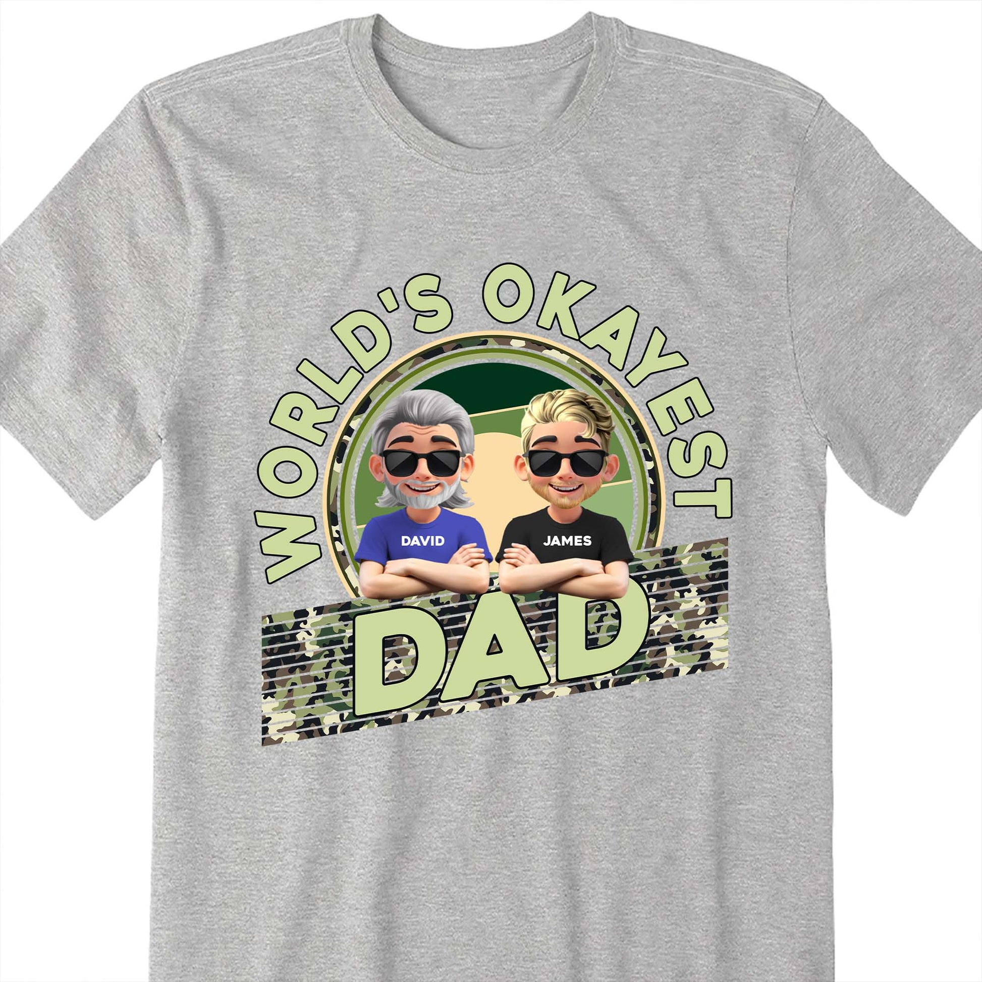 World's Okayest Dad, Cartoon Characters and Sunglasses