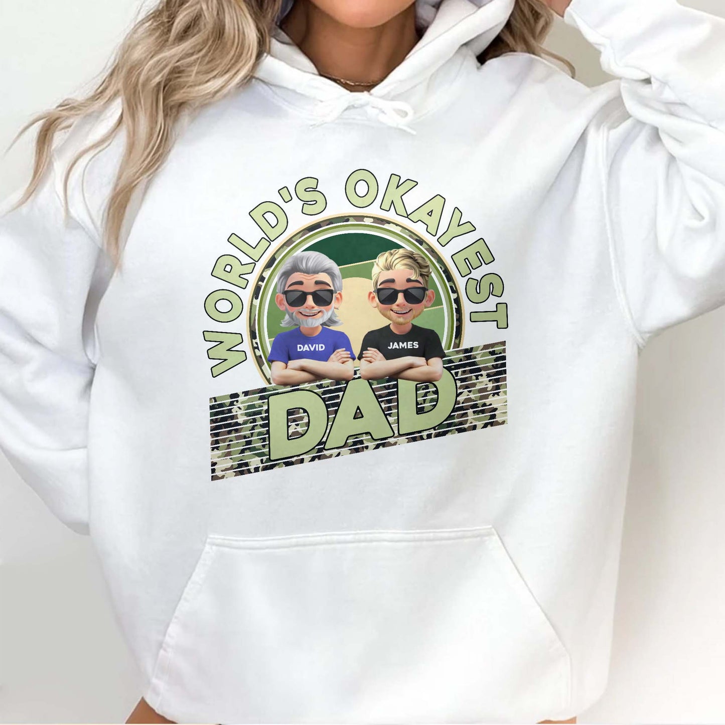 World's Okayest Dad, Cartoon Characters and Sunglasses