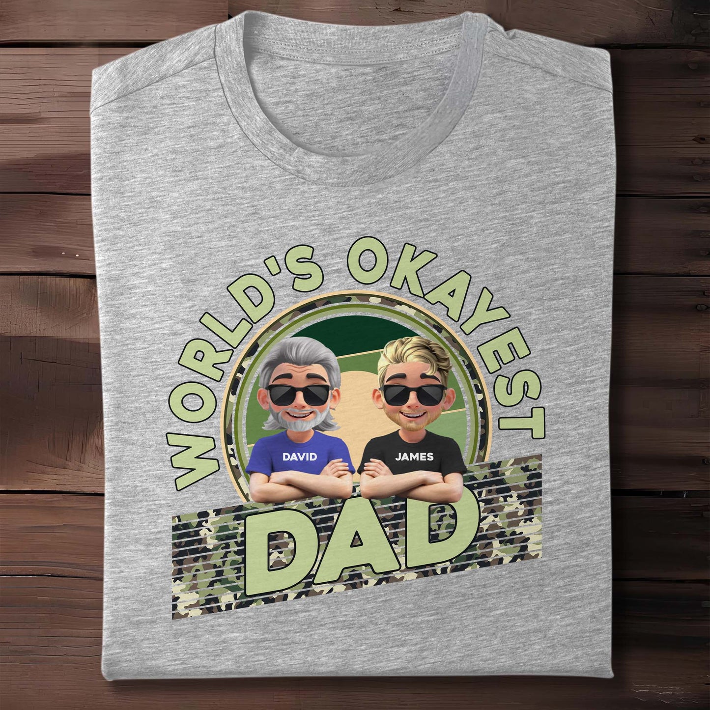 World's Okayest Dad, Cartoon Characters and Sunglasses