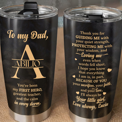 To My Dad, You've Been My First Hero, Greatest Teacher, Monogram