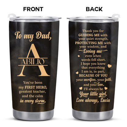 To My Dad, You've Been My First Hero, Greatest Teacher, Monogram