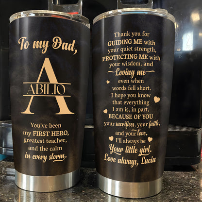 To My Dad, You've Been My First Hero, Greatest Teacher, Monogram