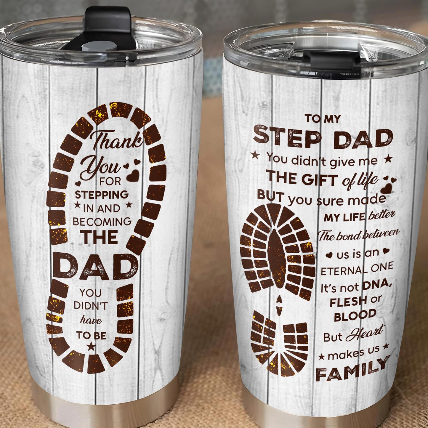 Thank You For Stepping In And Becoming The Dad You Didn't Have To Be, Footprints