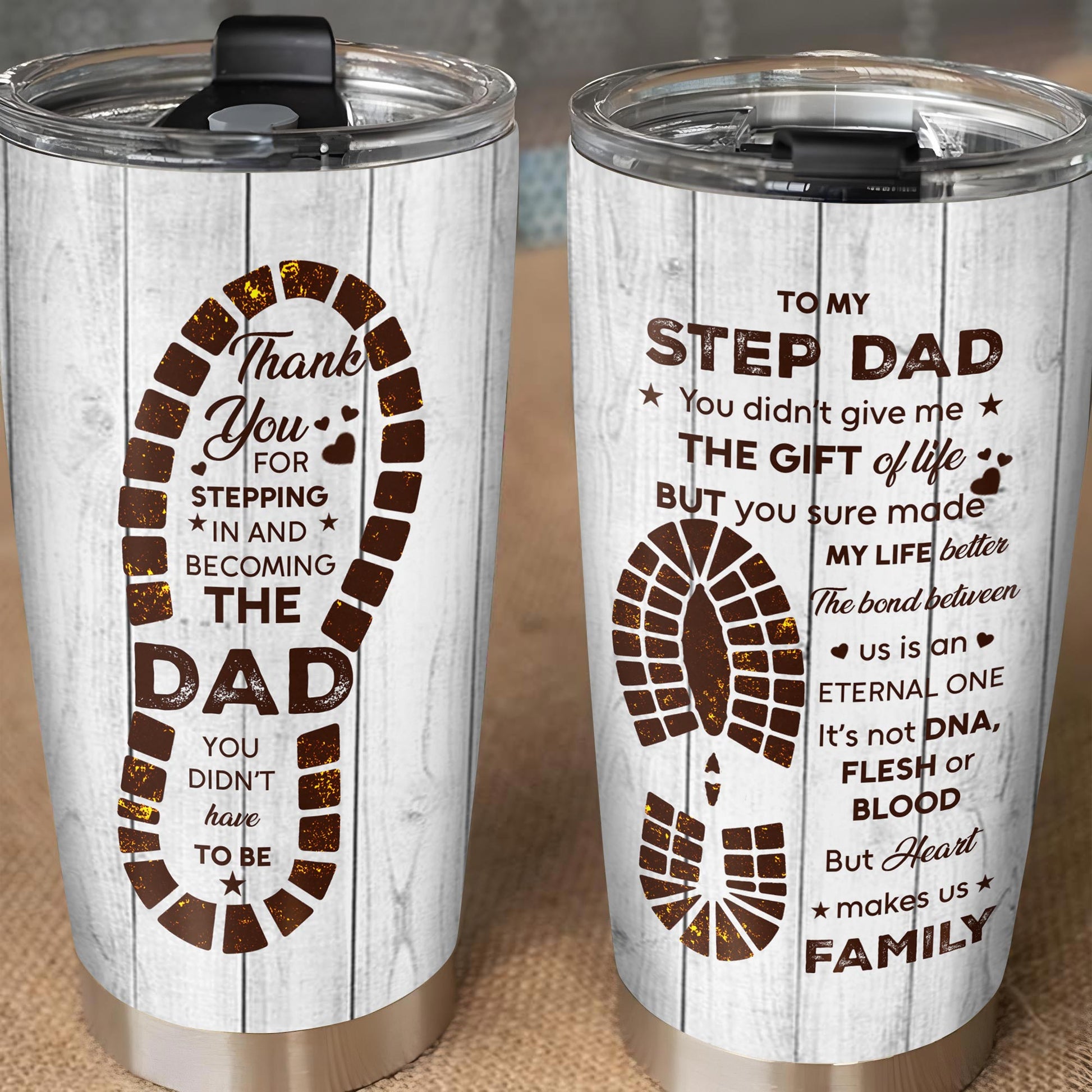 Thank You For Stepping In And Becoming The Dad You Didn't Have To Be, Footprints