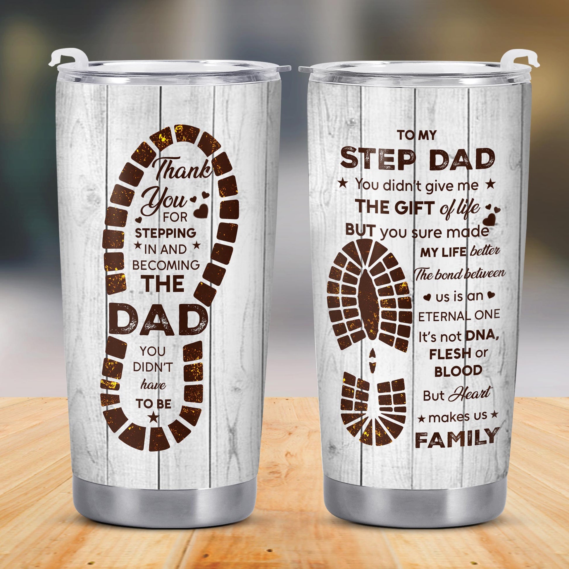 Thank You For Stepping In And Becoming The Dad You Didn't Have To Be, Footprints