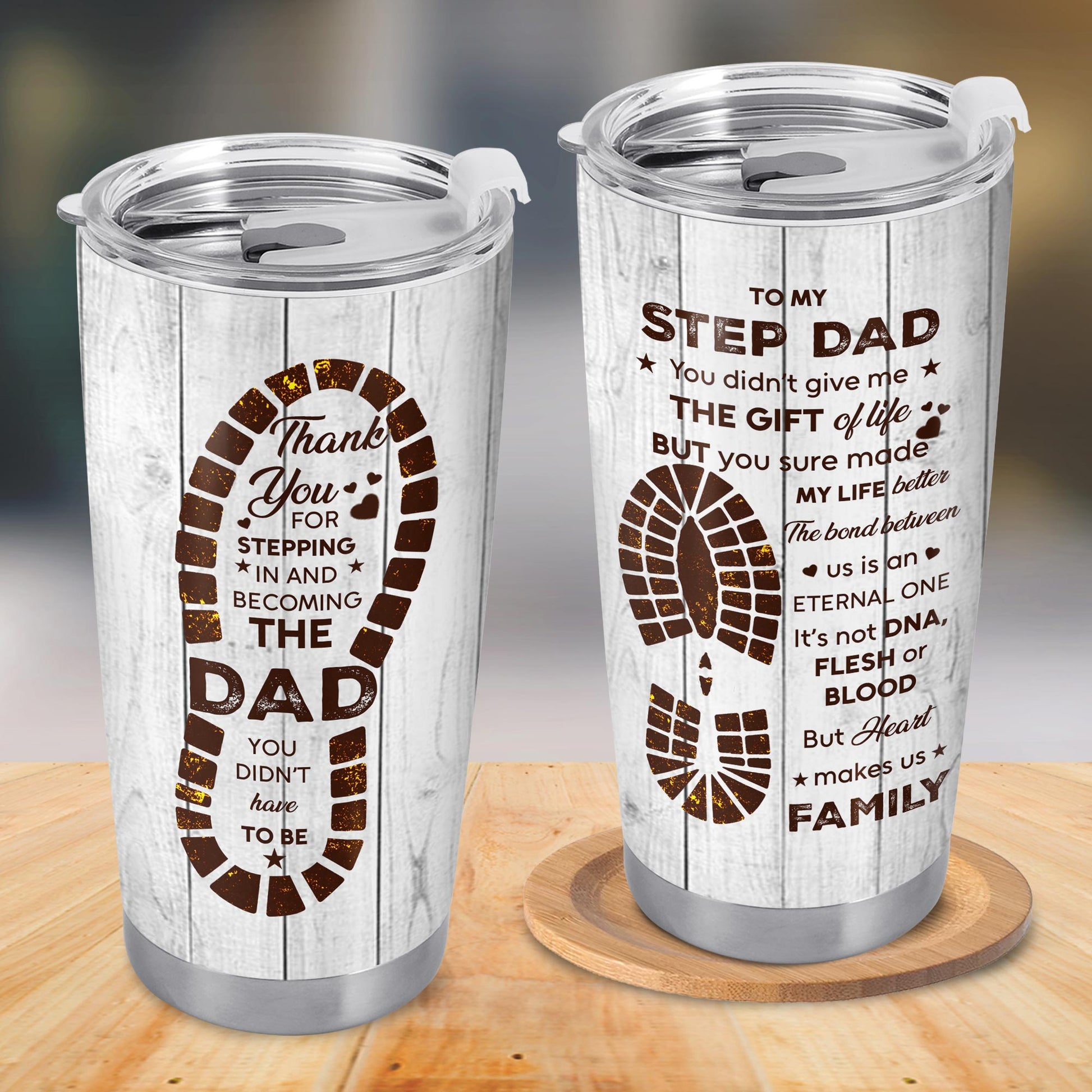 Thank You For Stepping In And Becoming The Dad You Didn't Have To Be, Footprints