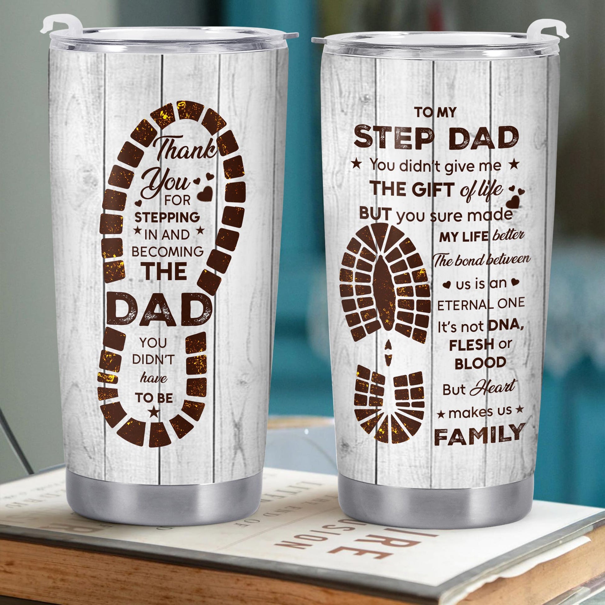 Thank You For Stepping In And Becoming The Dad You Didn't Have To Be, Footprints