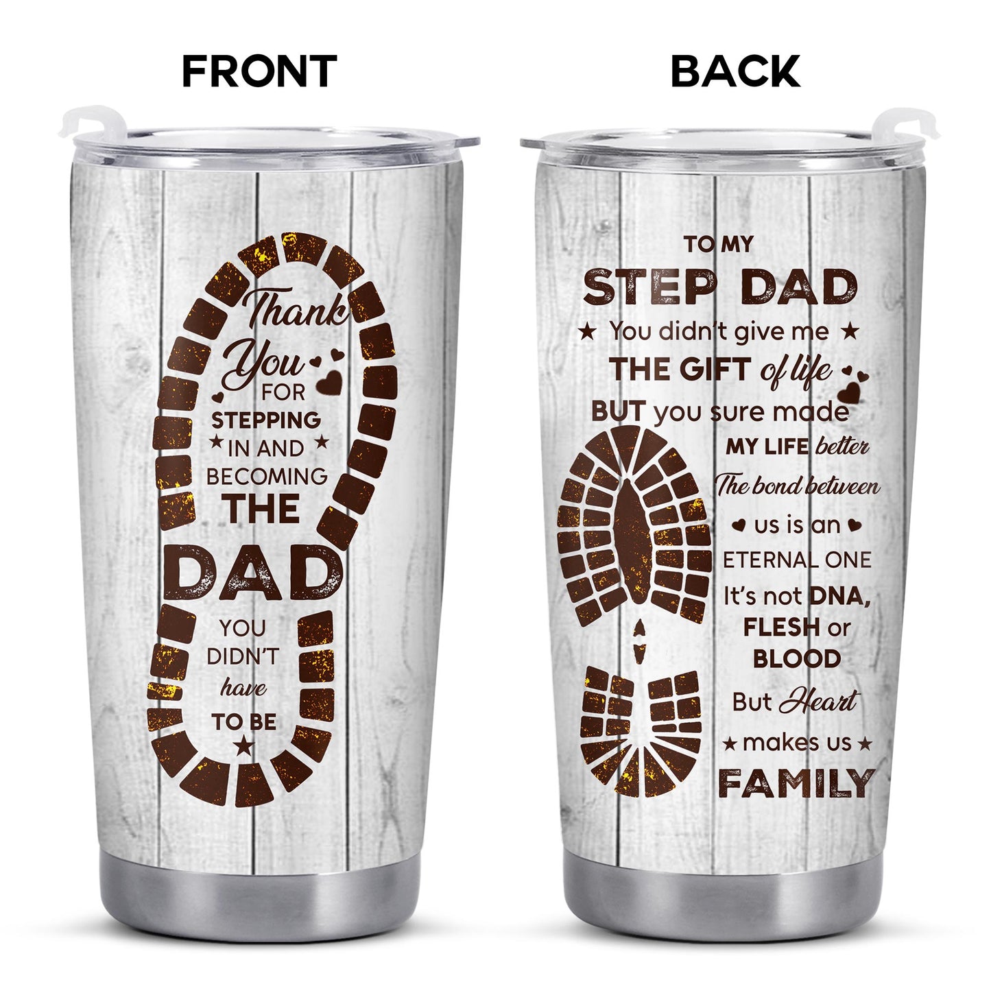 Thank You For Stepping In And Becoming The Dad You Didn't Have To Be, Footprints