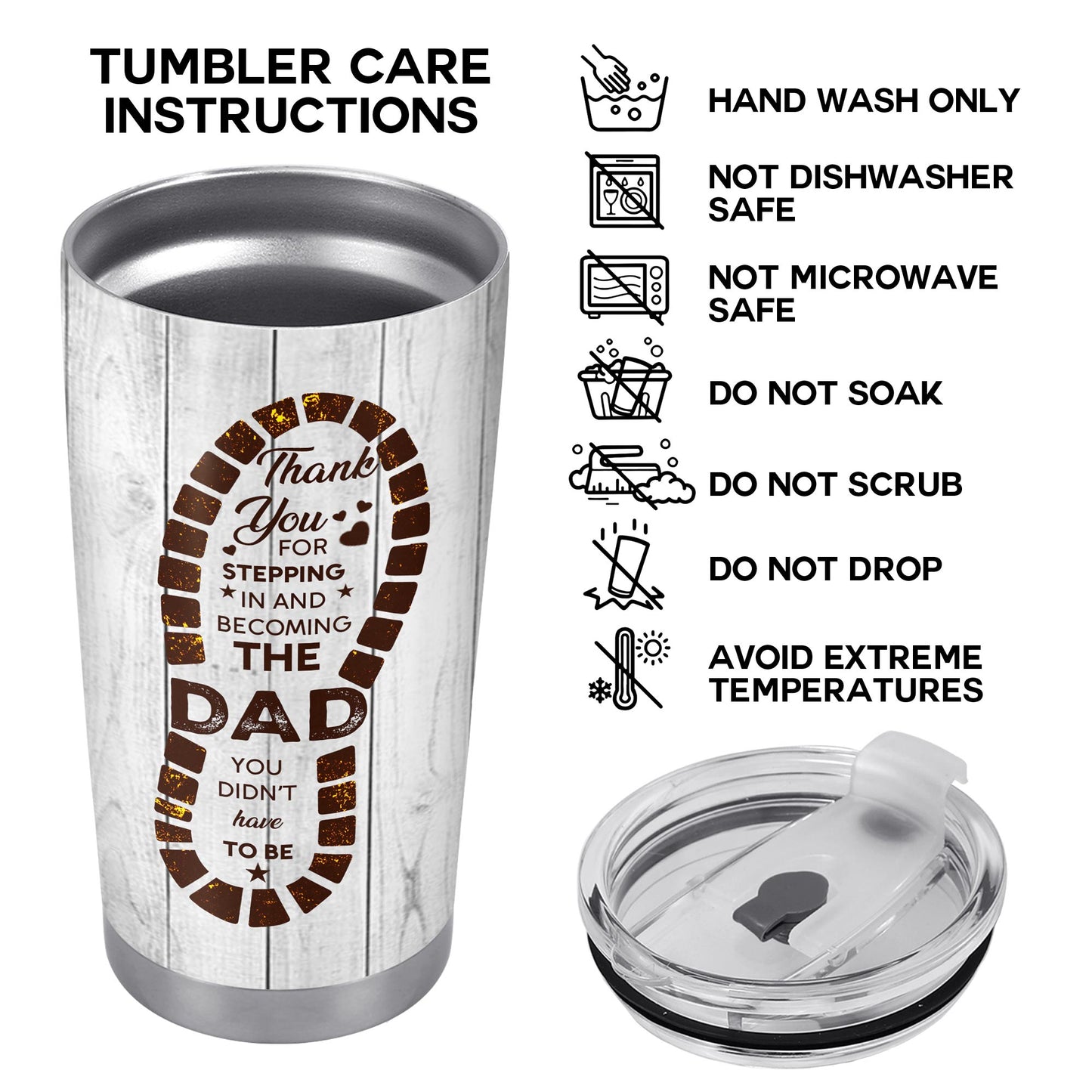 Thank You For Stepping In And Becoming The Dad You Didn't Have To Be, Footprints