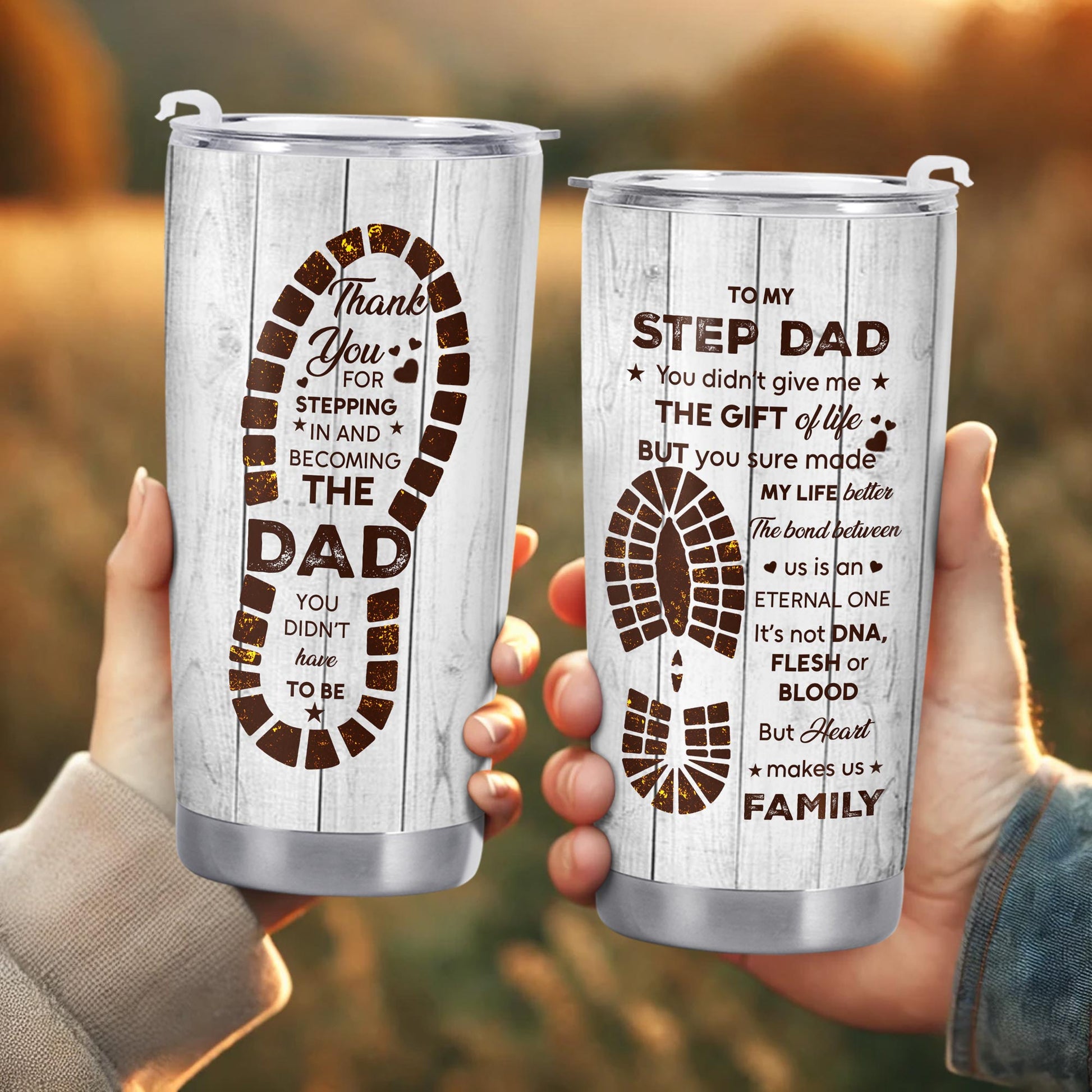 Thank You For Stepping In And Becoming The Dad You Didn't Have To Be, Footprints