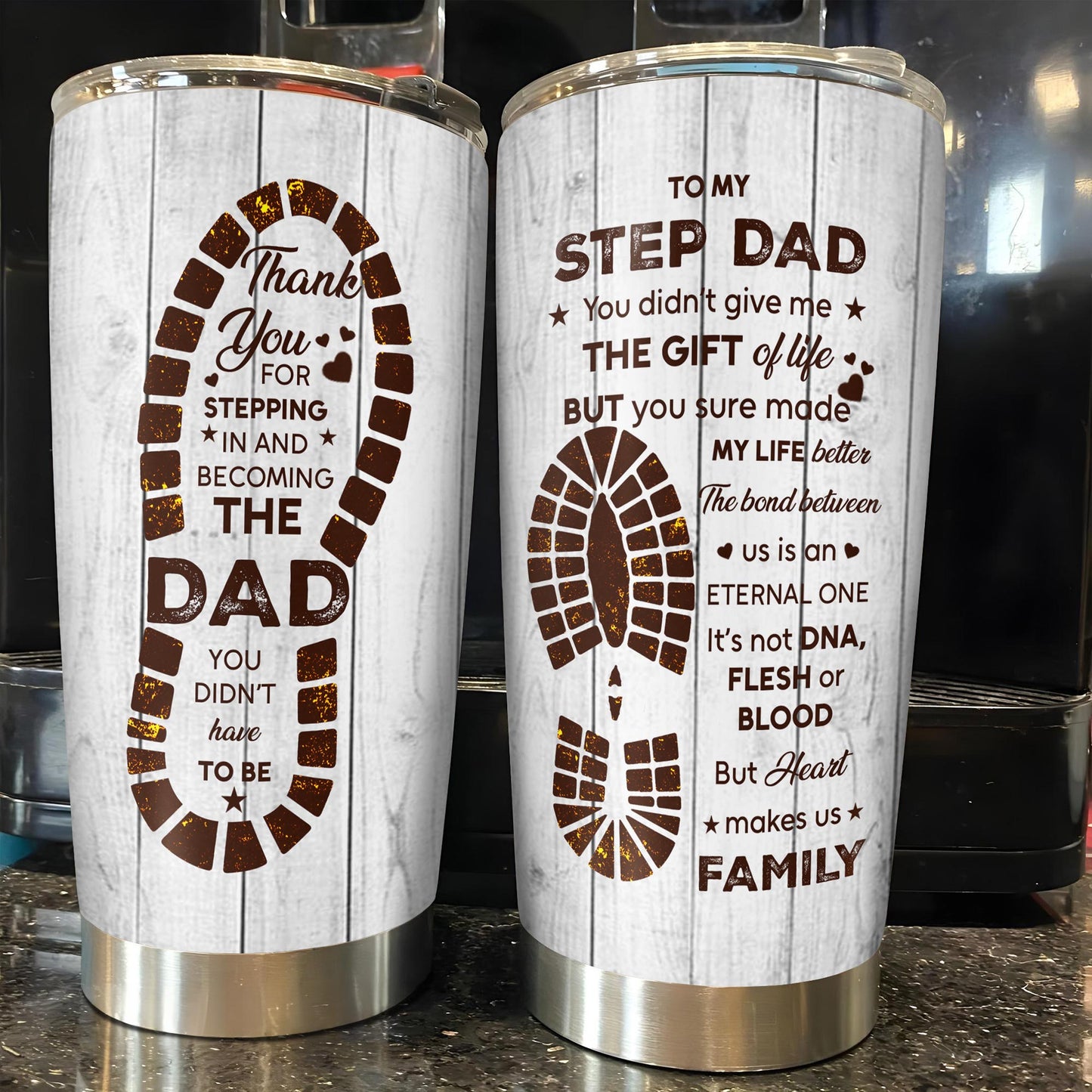 Thank You For Stepping In And Becoming The Dad You Didn't Have To Be, Footprints