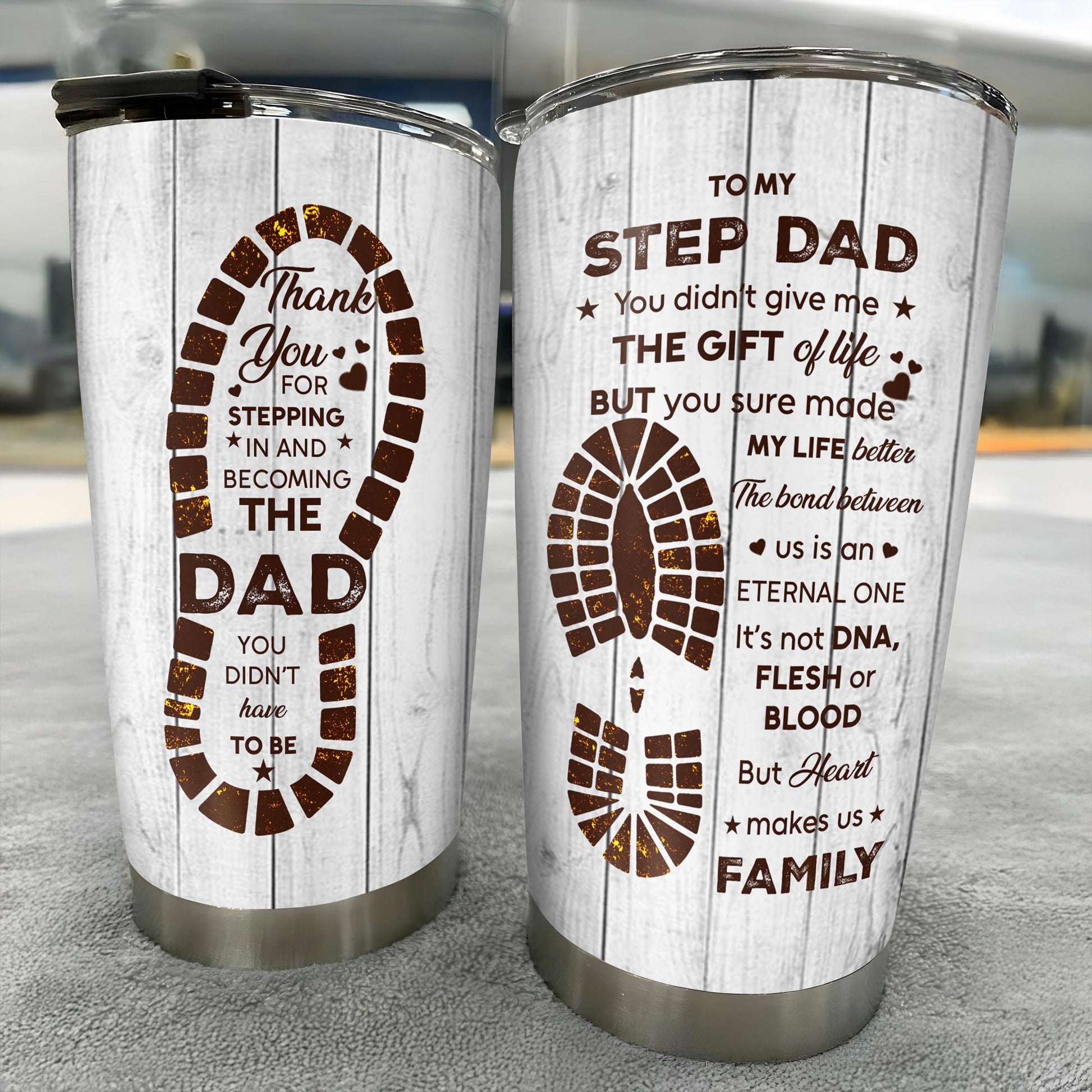 Thank You For Stepping In And Becoming The Dad You Didn't Have To Be, Footprints