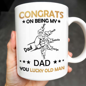 CONGRATS ON BEING MY DAD YOU LUCKY OLD MAN, Fist Bumps And Stars